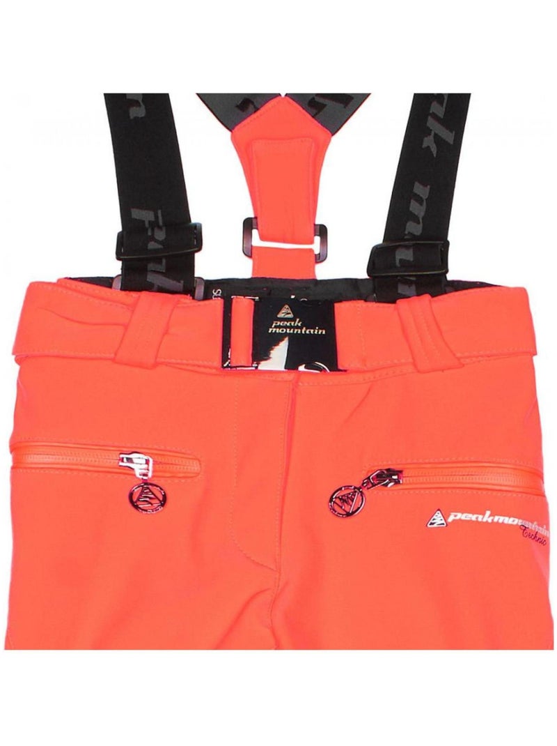 Pantalon de ski softshell fille FAFUZZA - PEAK MOUNTAIN Orange corail - Kiabi