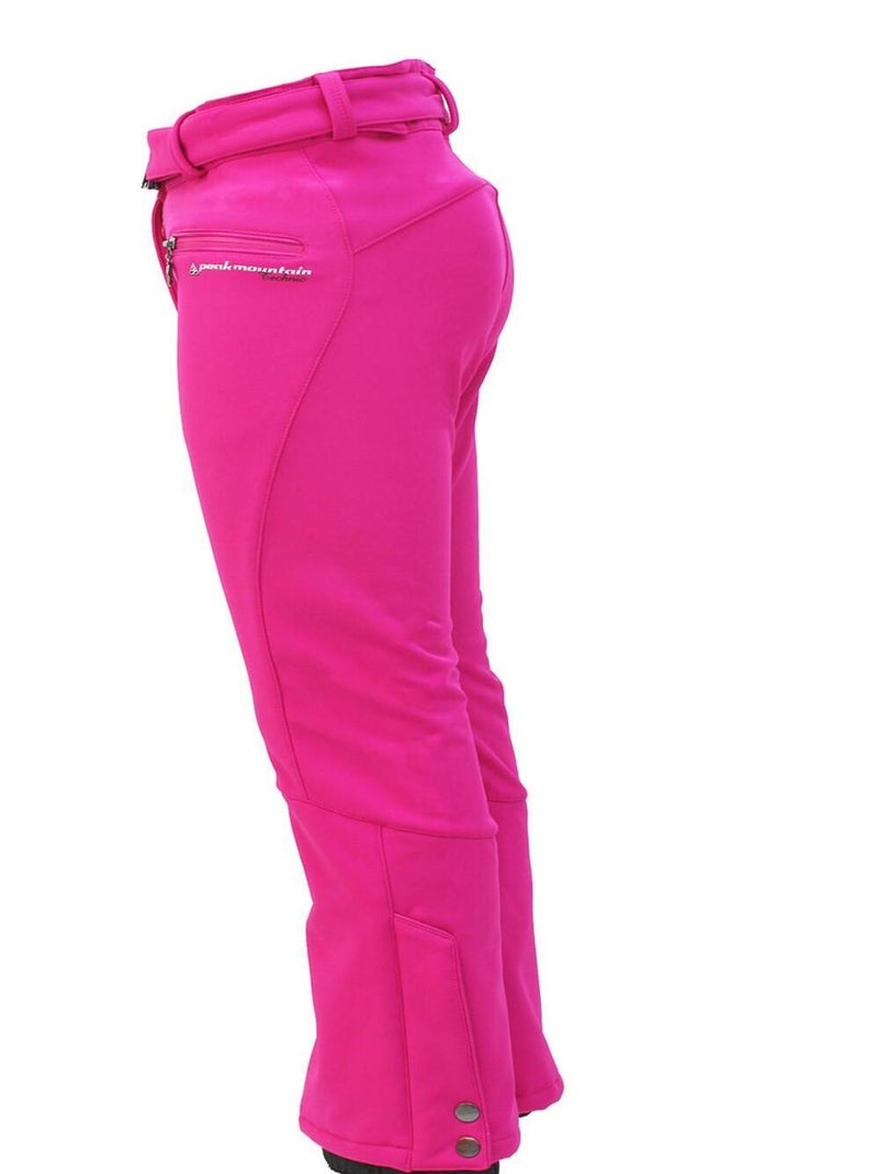 Pantalon de ski softshell fille GAFUZZA - PEAK MOUNTAIN Rose fushia - Kiabi