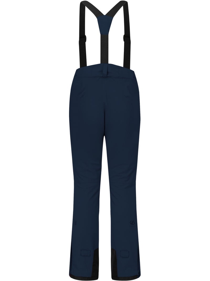 Pantalon de ski uni et extensible à taille et bretelles ajustables effused - dare 2b Bleu marine - Kiabi