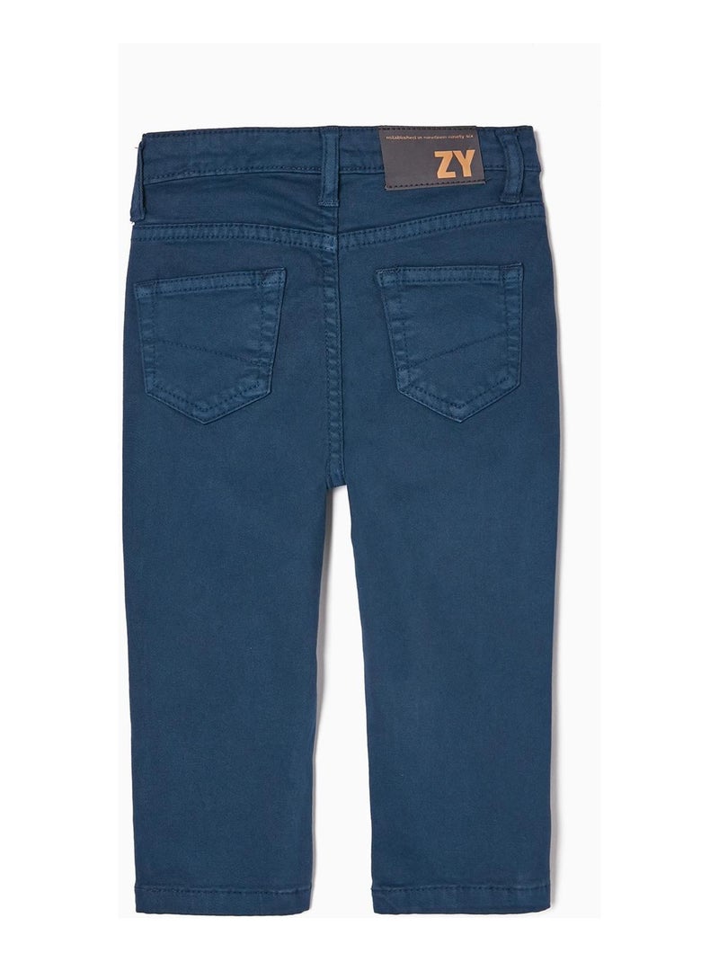 Pantalon de sport bleu foncé en sergé pour bébé garçon MAXI NATURE Bleu foncé - Kiabi