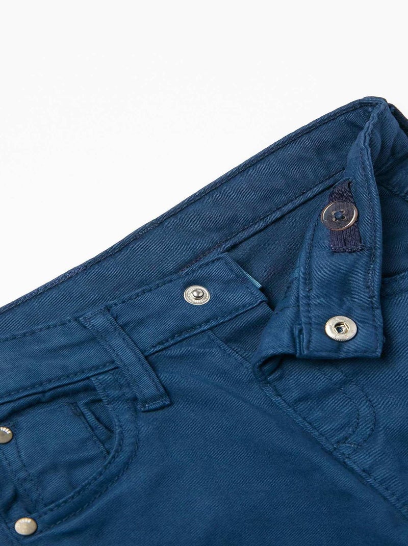 Pantalon de sport bleu foncé en sergé pour bébé garçon MAXI NATURE Bleu foncé - Kiabi