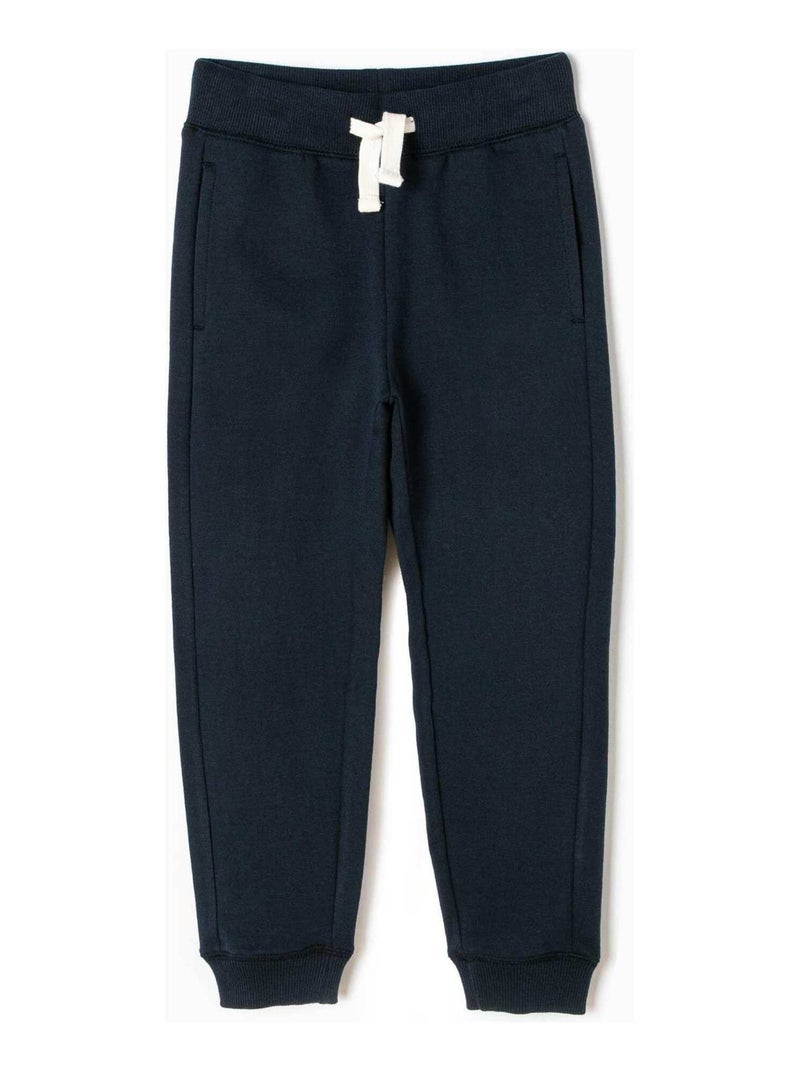 Pantalon de sport bleu foncé pour garçon ESSENTIALS LINE Bleu nuit - Kiabi