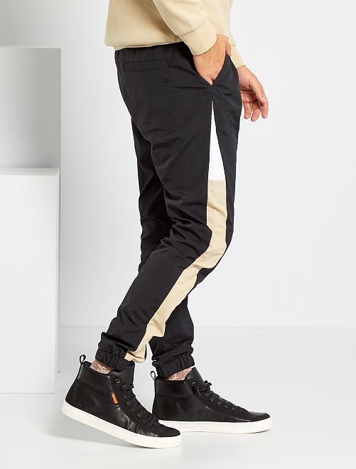Pantalon de sport color block                                                                 noir 
