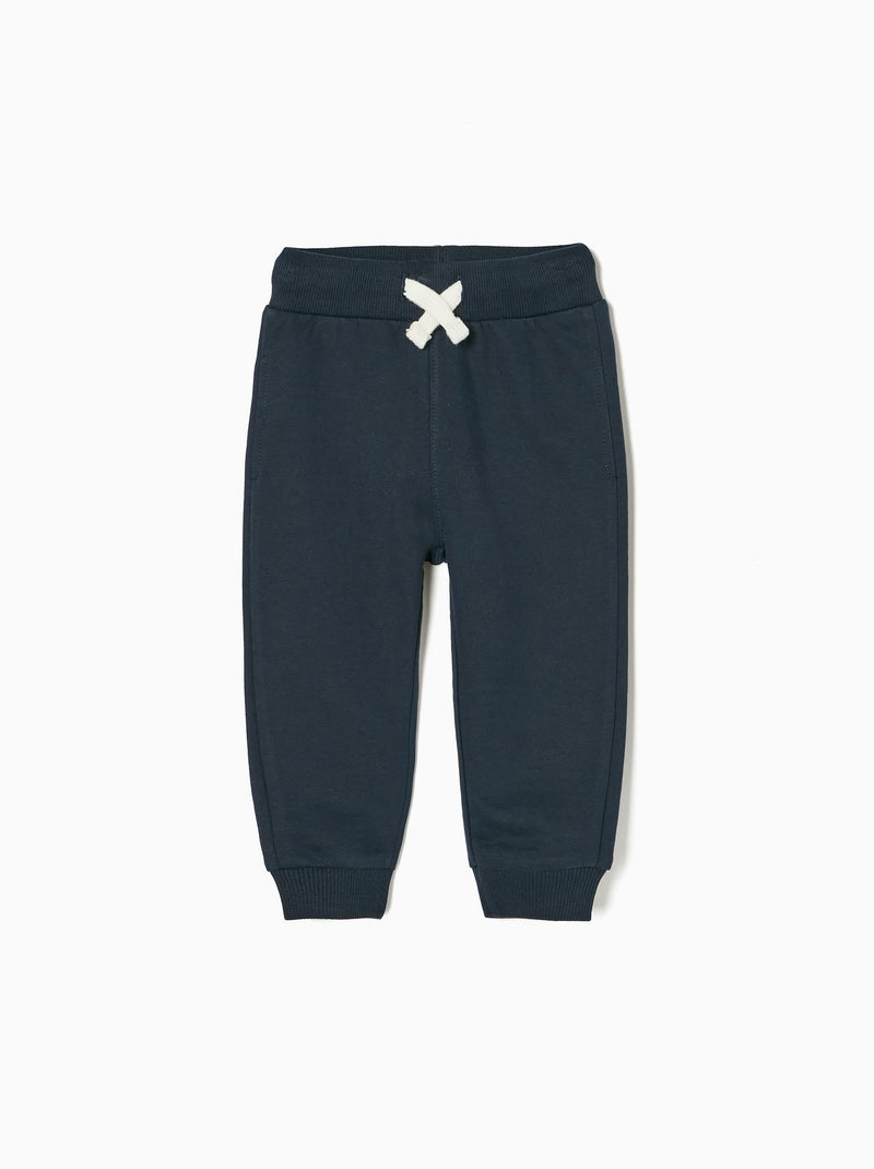 Pantalon de Sport en Coton Bleu foncé - Kiabi