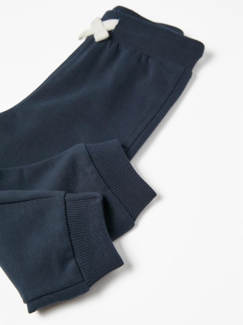 Pantalon de Sport en Coton Bleu foncé - Kiabi