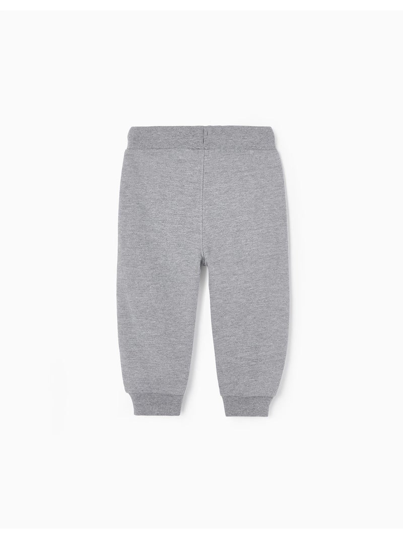 Pantalon de Sport en Coton Gris - Kiabi