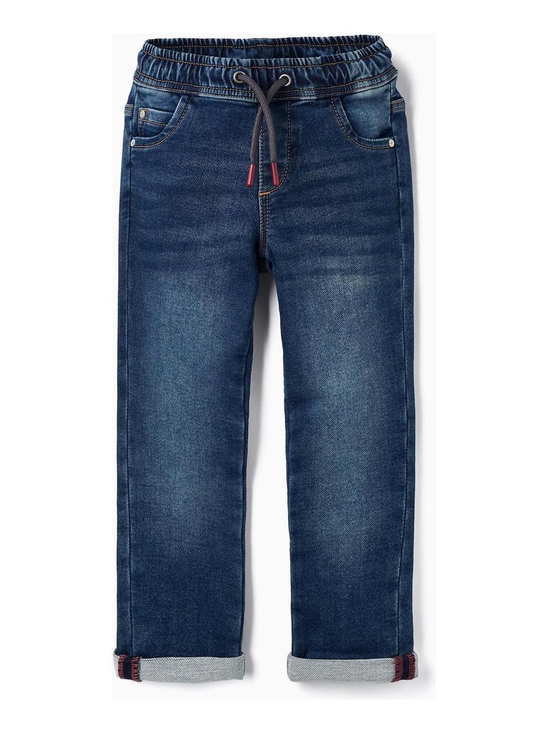 Pantalon de sport en coton pour garçon   GREAT GOALS GREAT WORLD Bleu - Kiabi