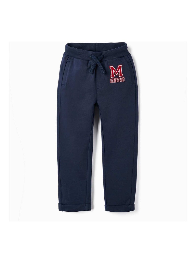 Pantalon de Sport en Coton pour Garçon 'Mickey'   MICKEY Bleu foncé - Kiabi