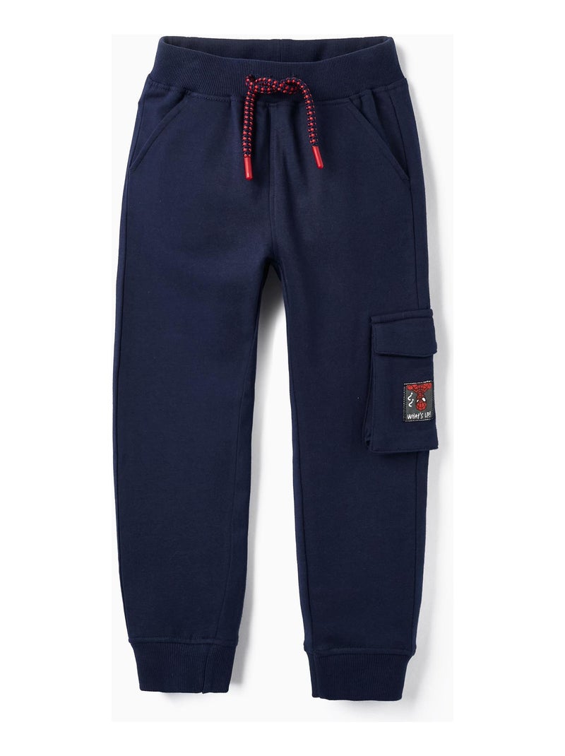 Pantalon de sport en coton pour garçon 'Spider-Man'   MARVEL SPIDERMAN Bleu foncé - Kiabi