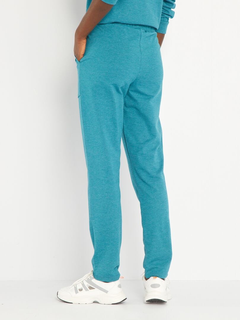 Pantalon de sport en jersey bleu - Kiabi