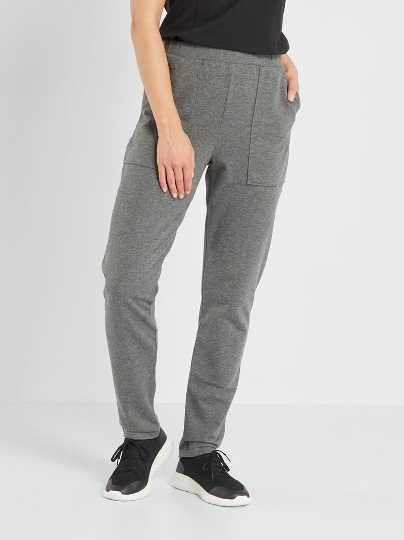Pantalon de sport en jersey gris - Kiabi