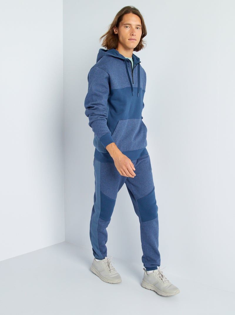 Pantalon de sport en molleton bleu marine - Kiabi