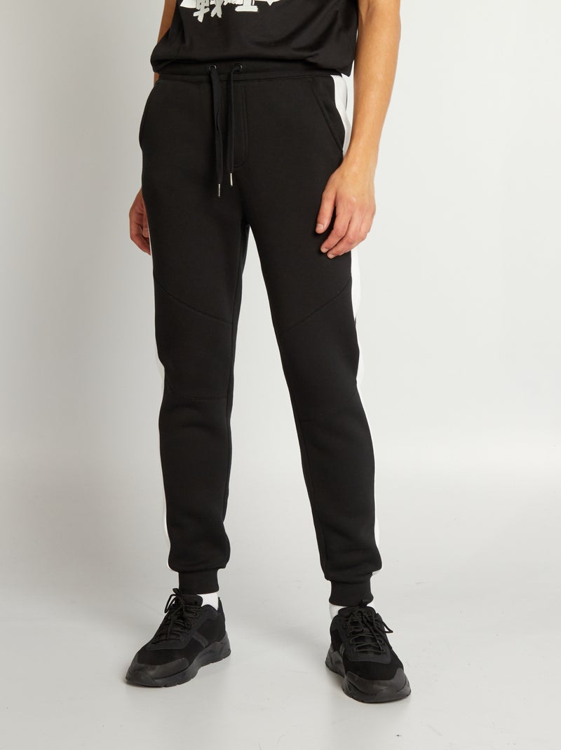 Pantalon de sport en molleton noir - Kiabi