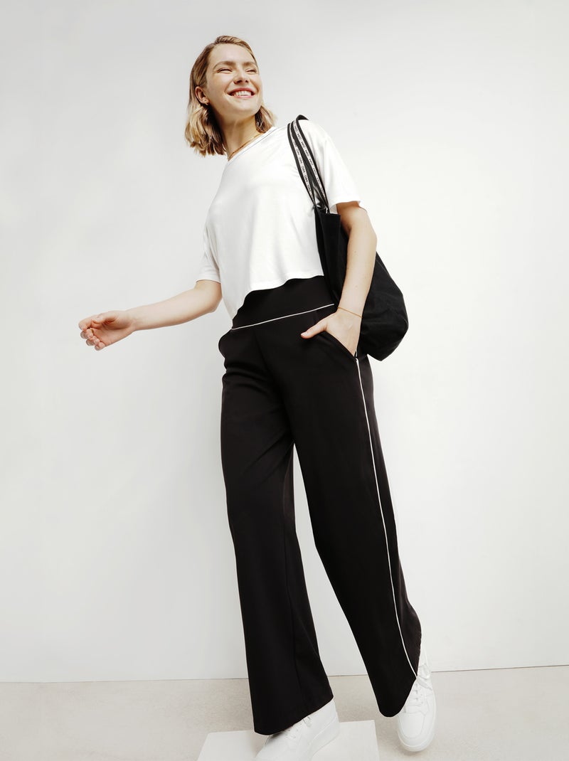 Pantalon de Sport évasé Dim Move Noir - Kiabi