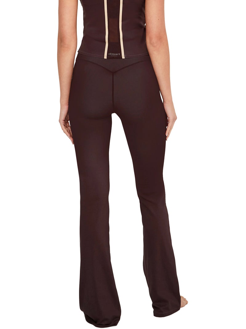 Pantalon de sport évasé st8 Marron - Kiabi