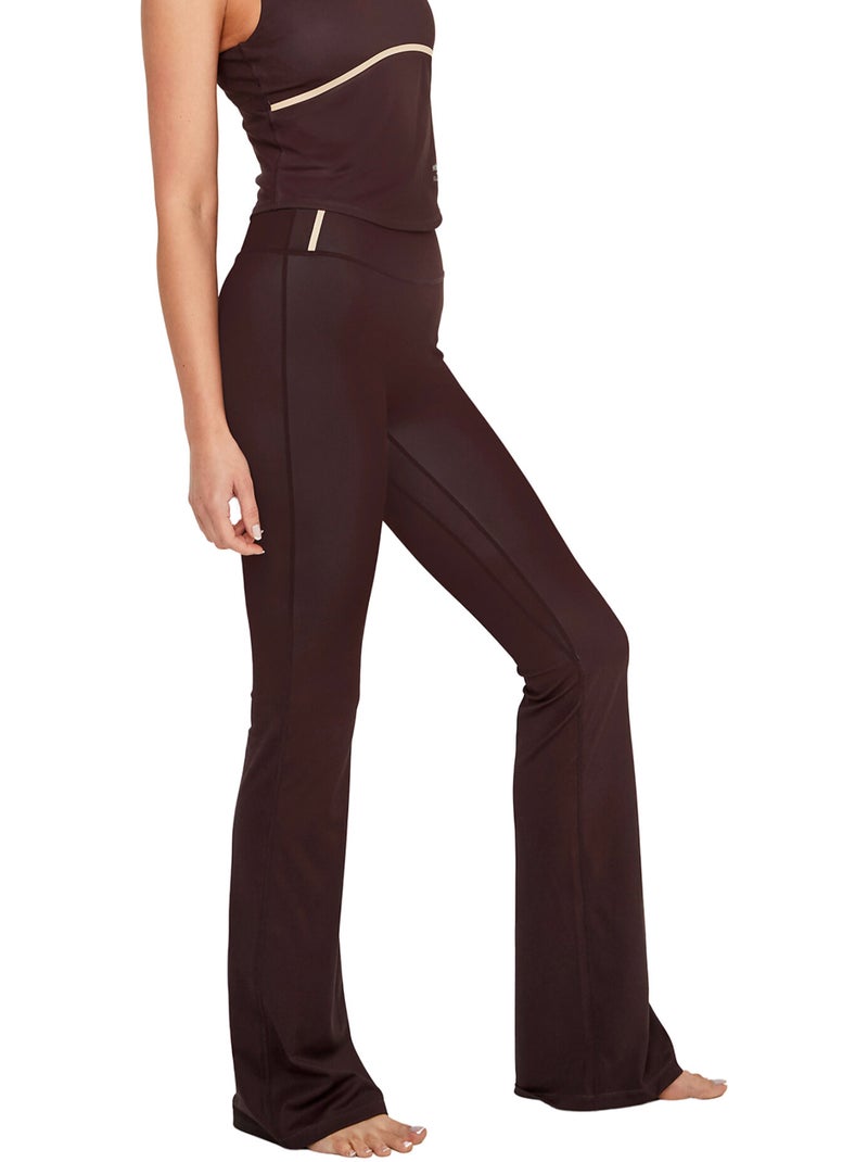 Pantalon de sport évasé tech st8 Marron - Kiabi