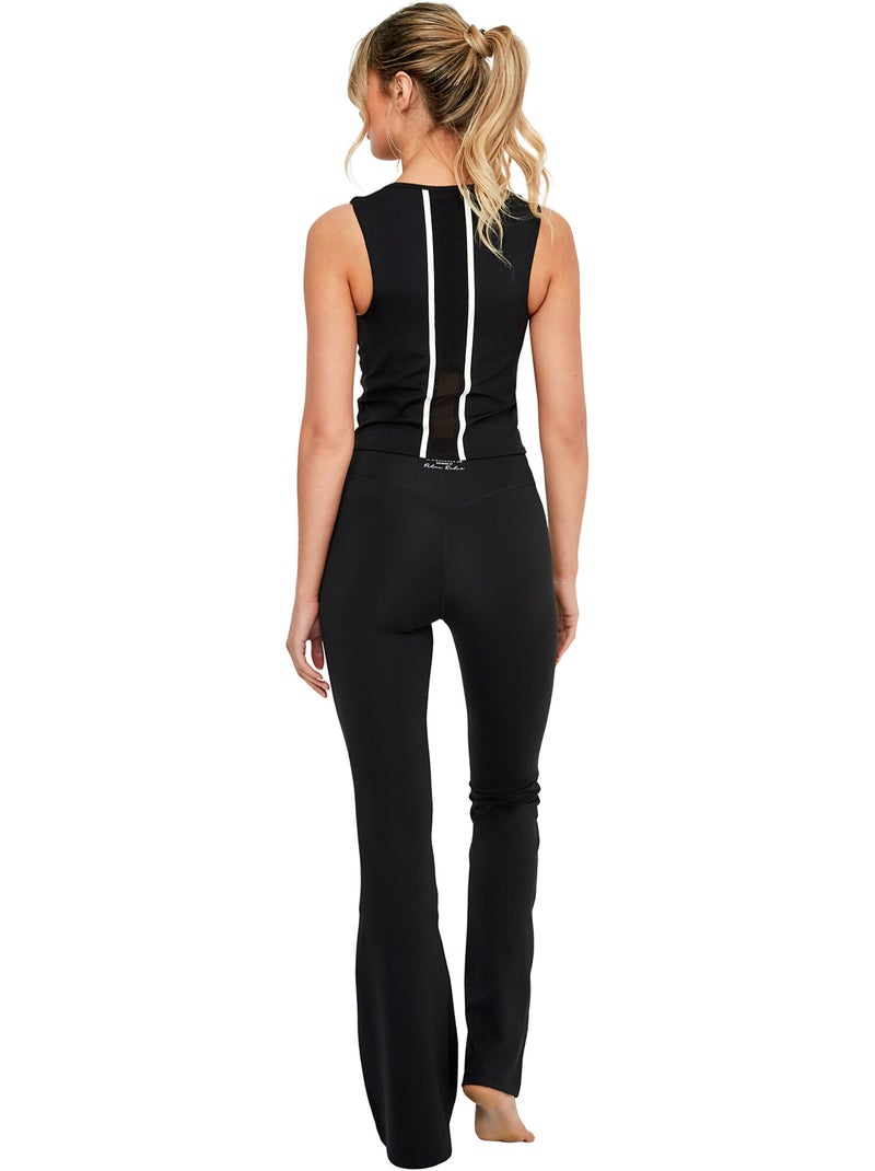 Pantalon de sport évasé tech st8 Noir - Kiabi
