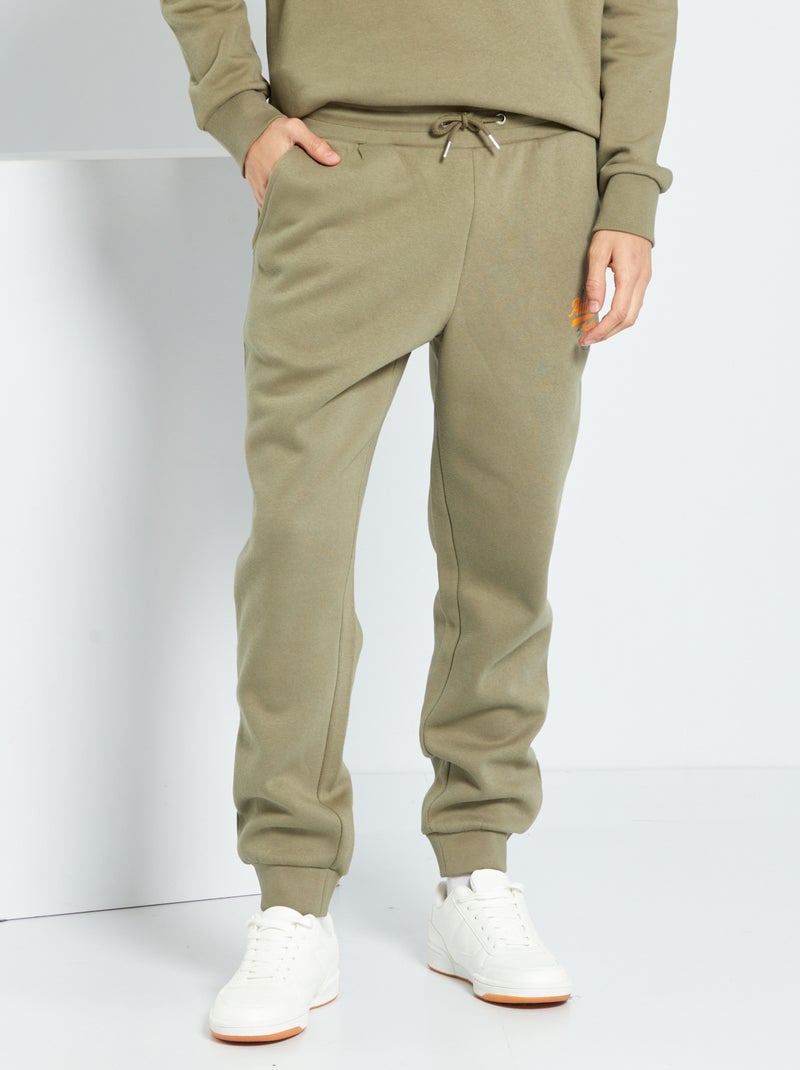 Pantalon de sport imprimé kaki - Kiabi