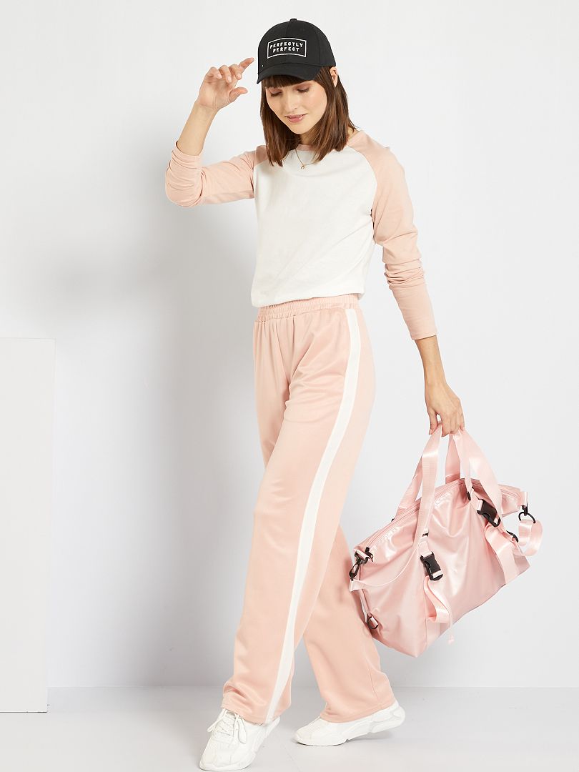 Pantalon de sport large rose - Kiabi
