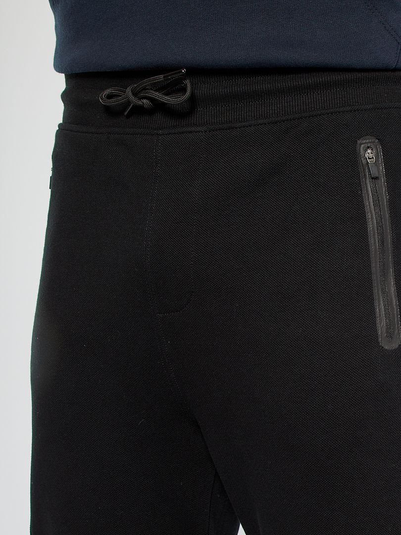 Pantalon de sport maille piquée noir - Kiabi