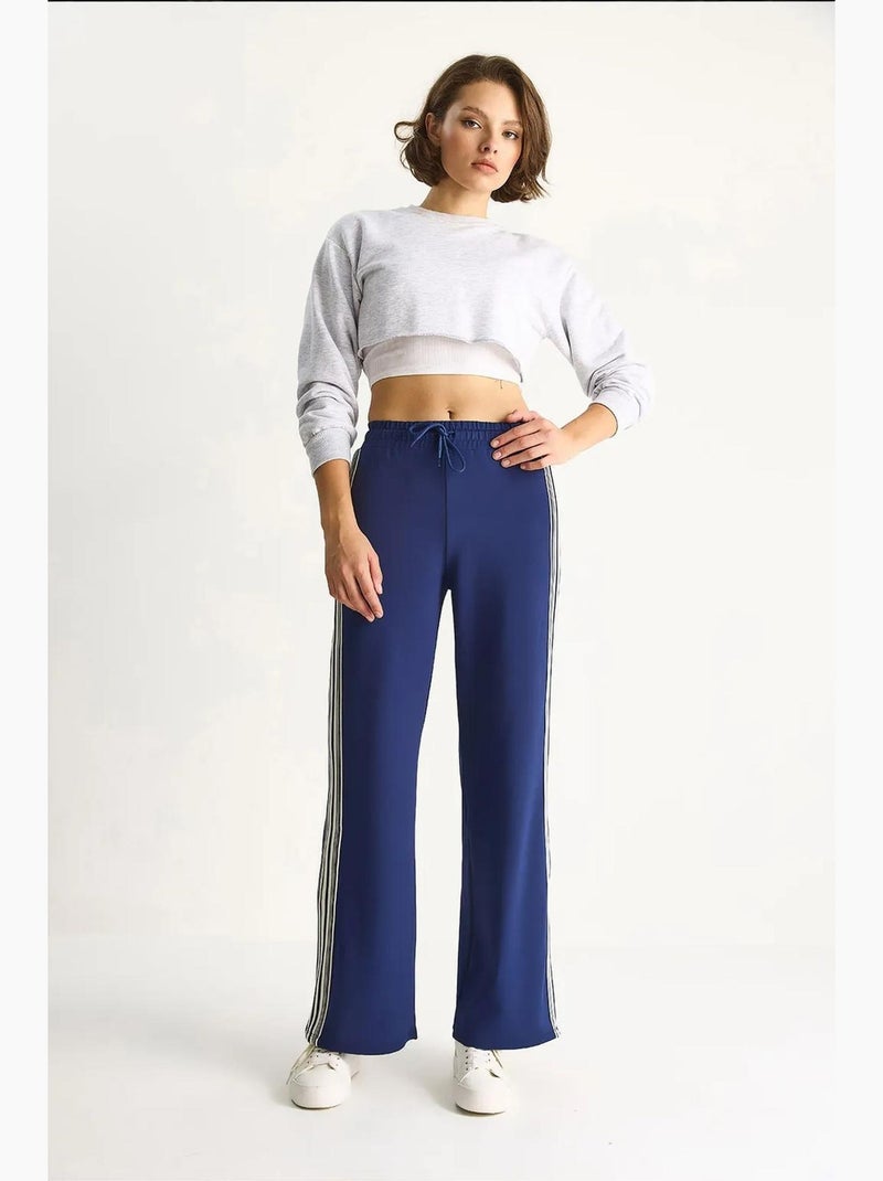Pantalon de survêtement à enfiler à jambe large lucci Bleu marine - Kiabi