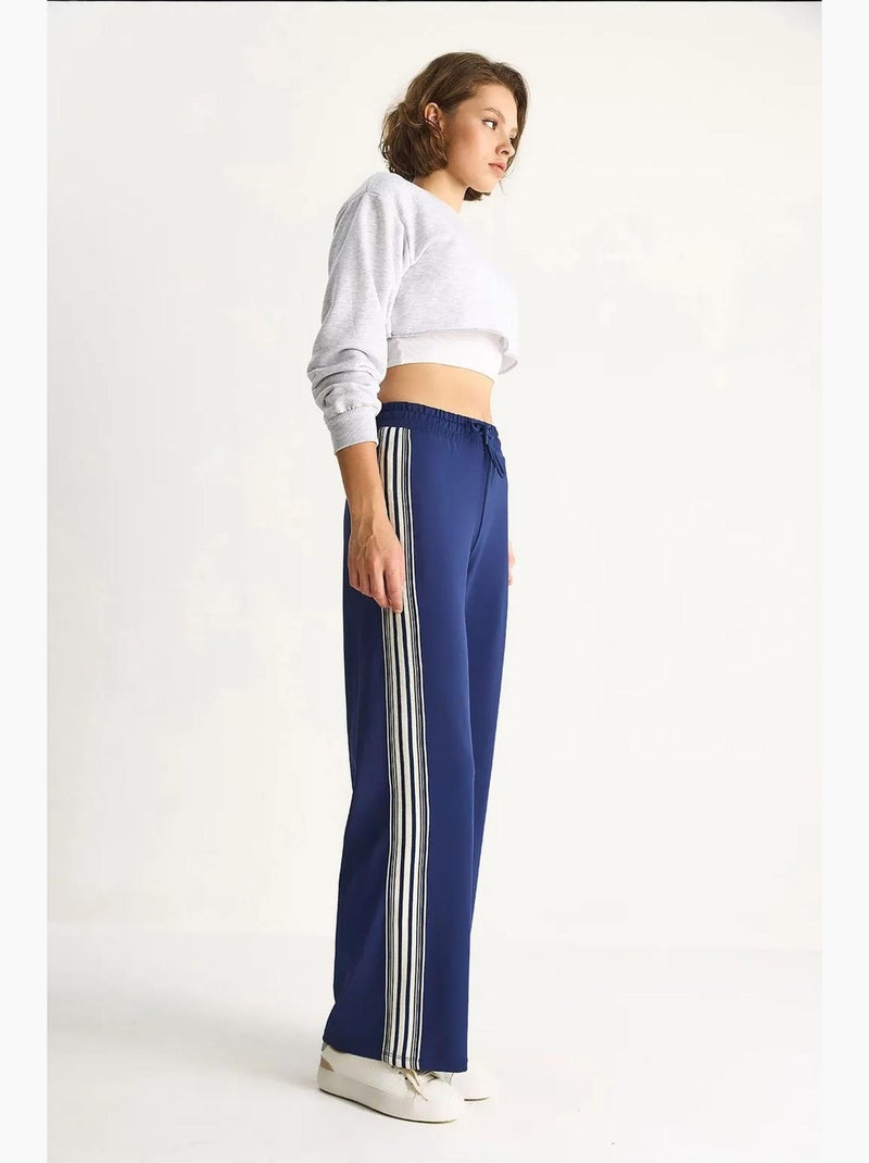 Pantalon de survêtement à enfiler à jambe large lucci Bleu marine - Kiabi