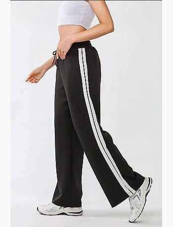Pantalon de survêtement à rayures à jambes larges hiccup