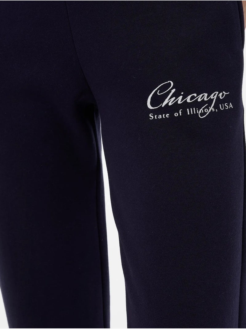 Pantalon de survêtement à taille élastique hiccup Bleu marine - Kiabi