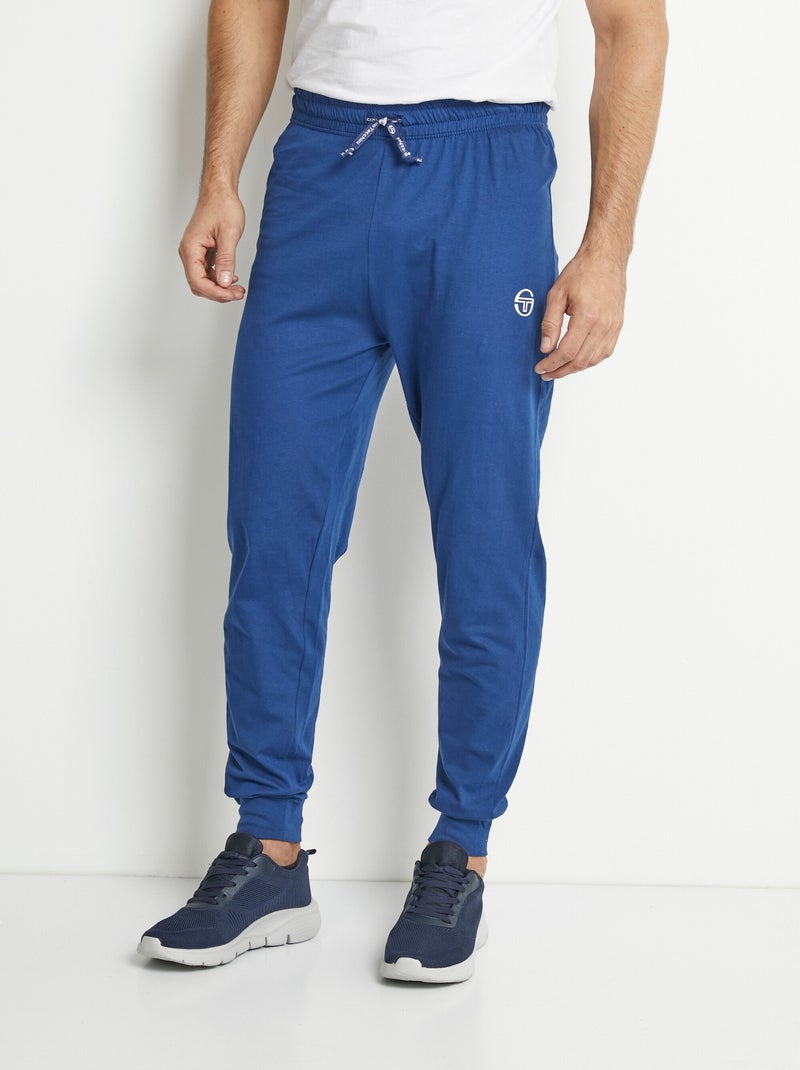 Pantalon de survêtement bas resserré Bleu - Kiabi