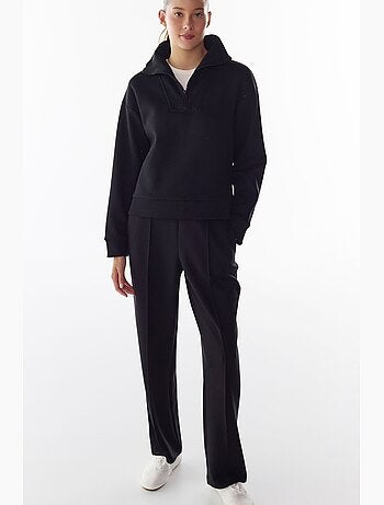 Pantalon de survêtement coupe ballon avec détails de couture, molletonné penti