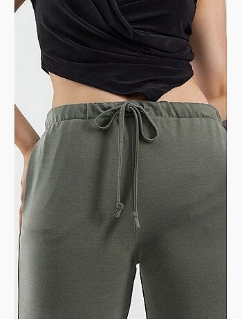 Pantalon de survêtement coupe décontractée jambes larges avec cordon de serrage à la taille busem