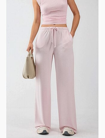 Pantalon de survêtement coupe décontractée jambes larges avec cordon de serrage à la taille busem