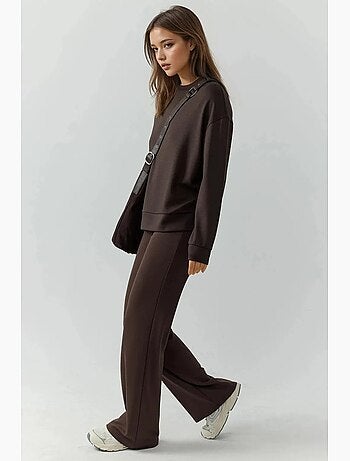 Pantalon de survêtement coupe droite en modal, coupe décontractée hiccup