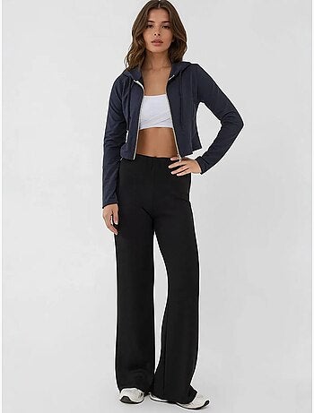 Pantalon de survêtement coupe droite en modal, coupe décontractée