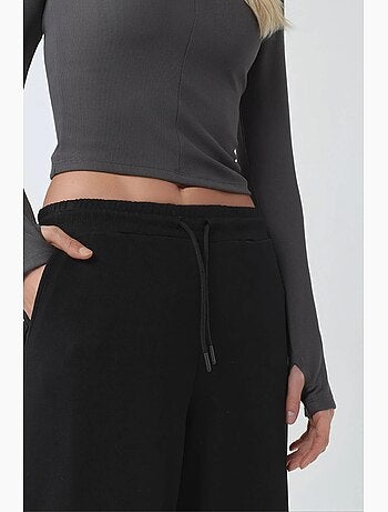 Pantalon de survêtement droit à taille élastique et doux au toucher hiccup