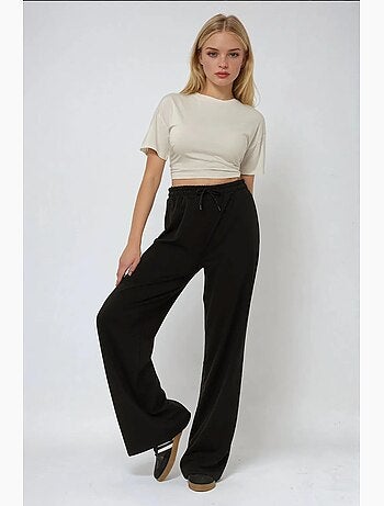 Pantalon de survêtement élastique à jambes larges hiccup