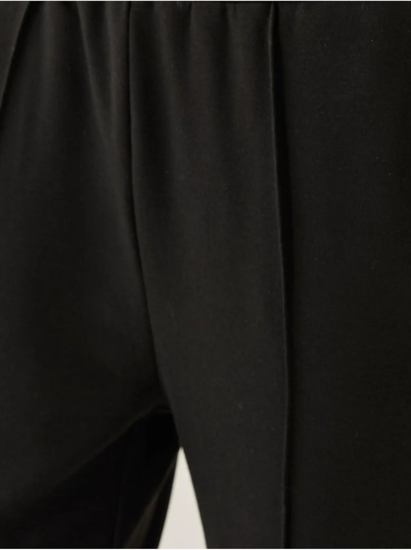 Pantalon de survêtement évasé Noir - Kiabi