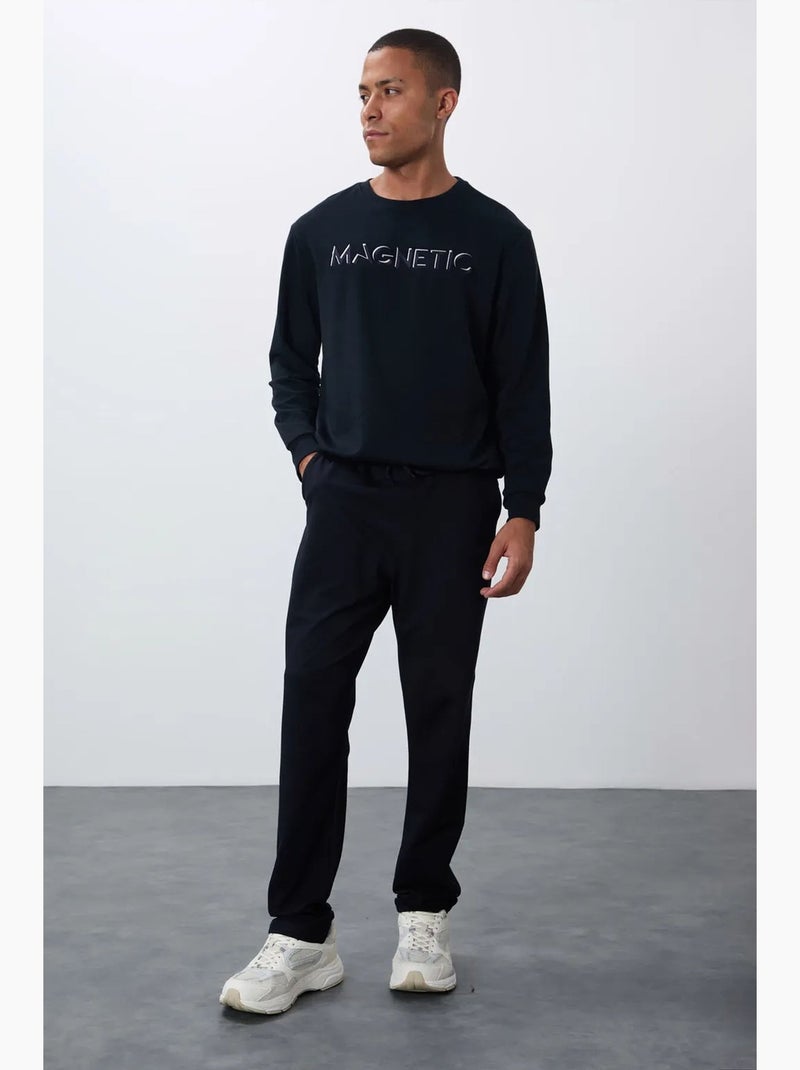Pantalon de survêtement homme coupe regular en coton mélangé tommy Bleu lagon - Kiabi