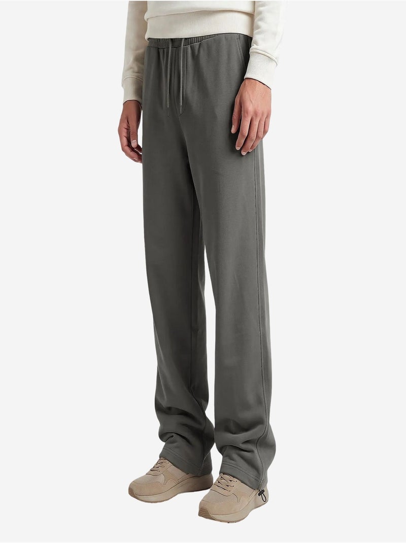 Pantalon de survêtement homme en mélange de coton tommy Gris Noir - Kiabi