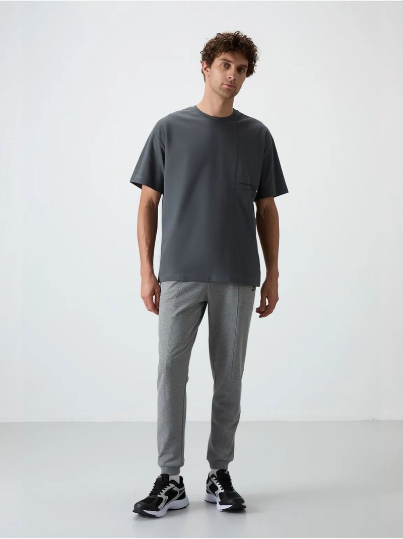 Pantalon de survêtement homme jogger en molleton tommy Gris clair - Kiabi