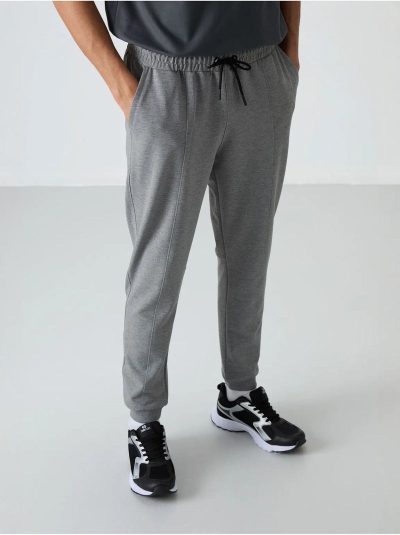 Pantalon de survêtement homme jogger en molleton tommy Gris clair - Kiabi