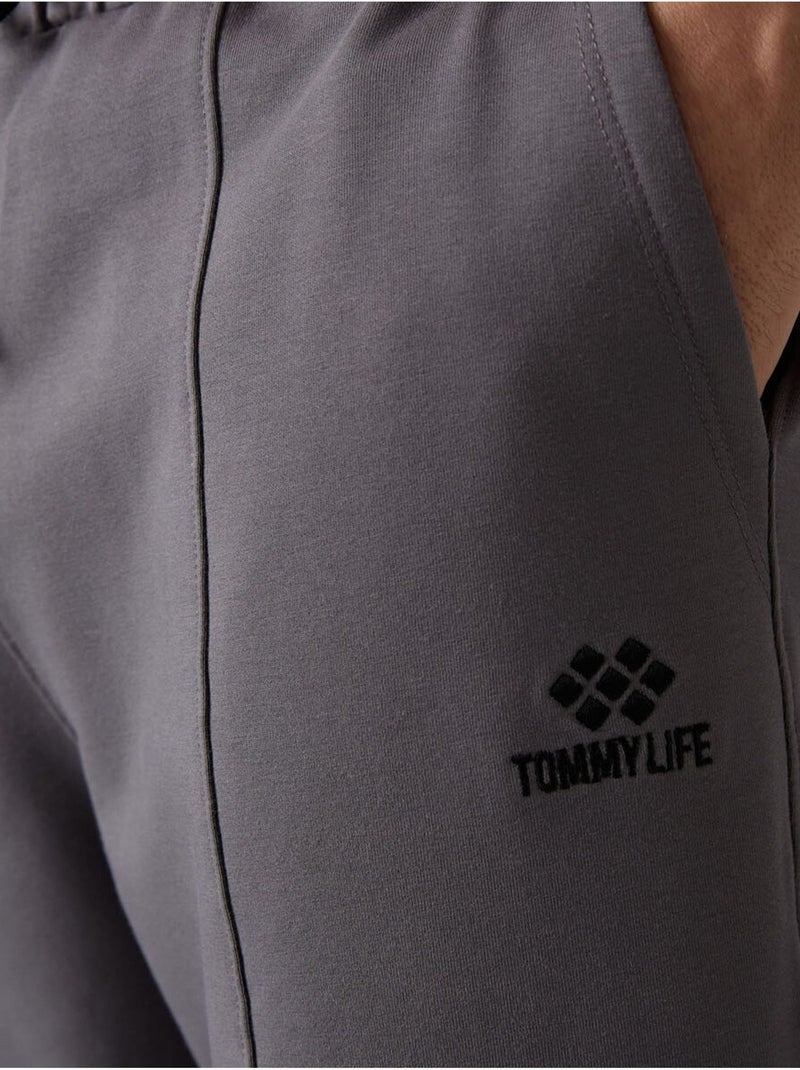 Pantalon de survêtement homme jogger en molleton tommy Gris moyen - Kiabi