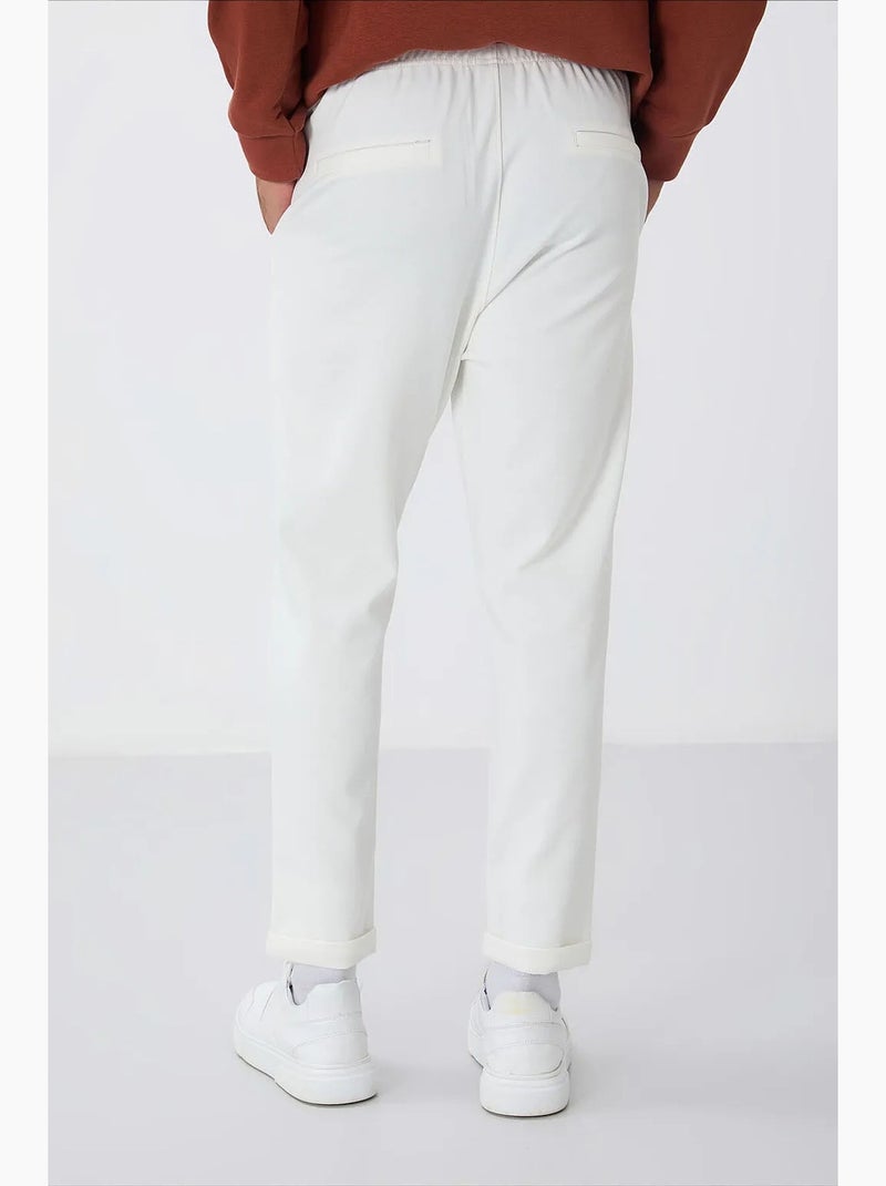 Pantalon de survêtement homme texturé fuselé tommy Blanc cassé - Kiabi