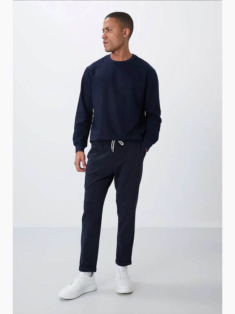 Pantalon de survêtement homme texturé fuselé tommy Bleu marine - Kiabi