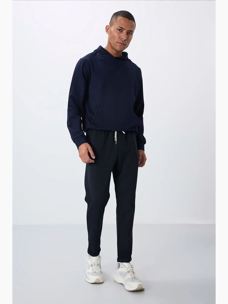 Pantalon de survêtement homme texturé fuselé tommy Bleu outremer - Kiabi