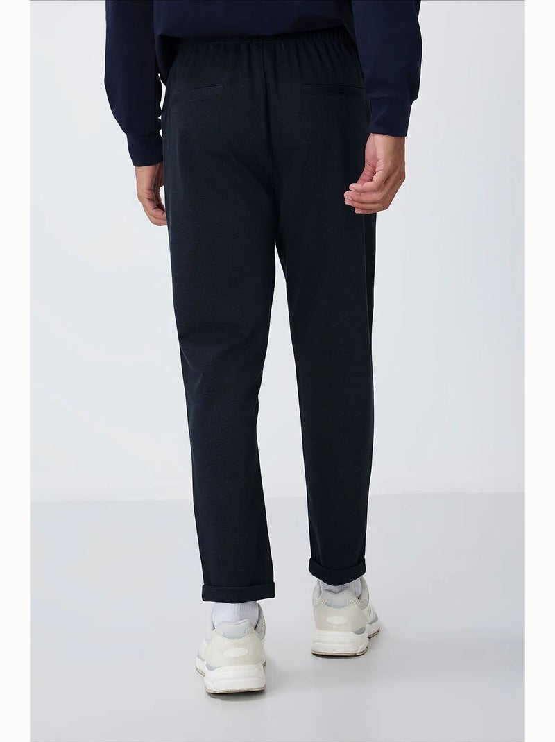 Pantalon de survêtement homme texturé fuselé tommy Bleu outremer - Kiabi