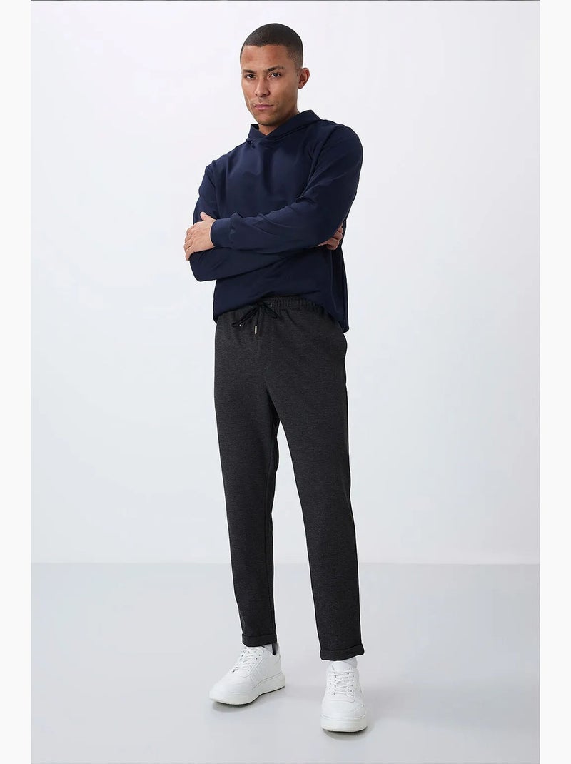 Pantalon de survêtement homme texturé fuselé tommy Gris foncé - Kiabi