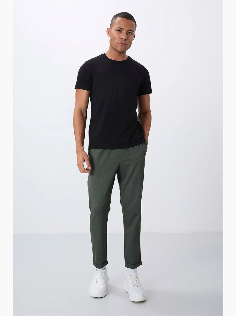 Pantalon de survêtement homme texturé fuselé tommy Kaki - Kiabi