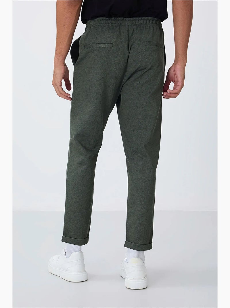 Pantalon de survêtement homme texturé fuselé tommy Kaki - Kiabi