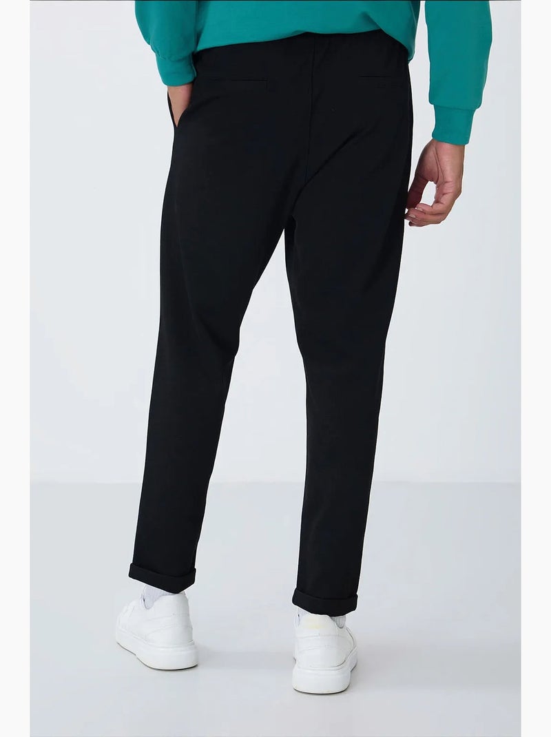 Pantalon de survêtement homme texturé fuselé tommy Noir - Kiabi